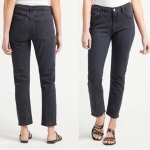 AGOLDE Toni Mid-Rise Straight Jeans in Feral Black, size  26